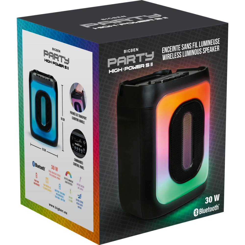 Enceinte sans fil lumineuse BIGBEN PARTYBTHPS2 / Noir