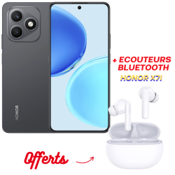 SMARTPHONE HONOR X8D 4G / 16Go / 256G / Noir + Écouteurs Bluetooth Honor X7I Offerts