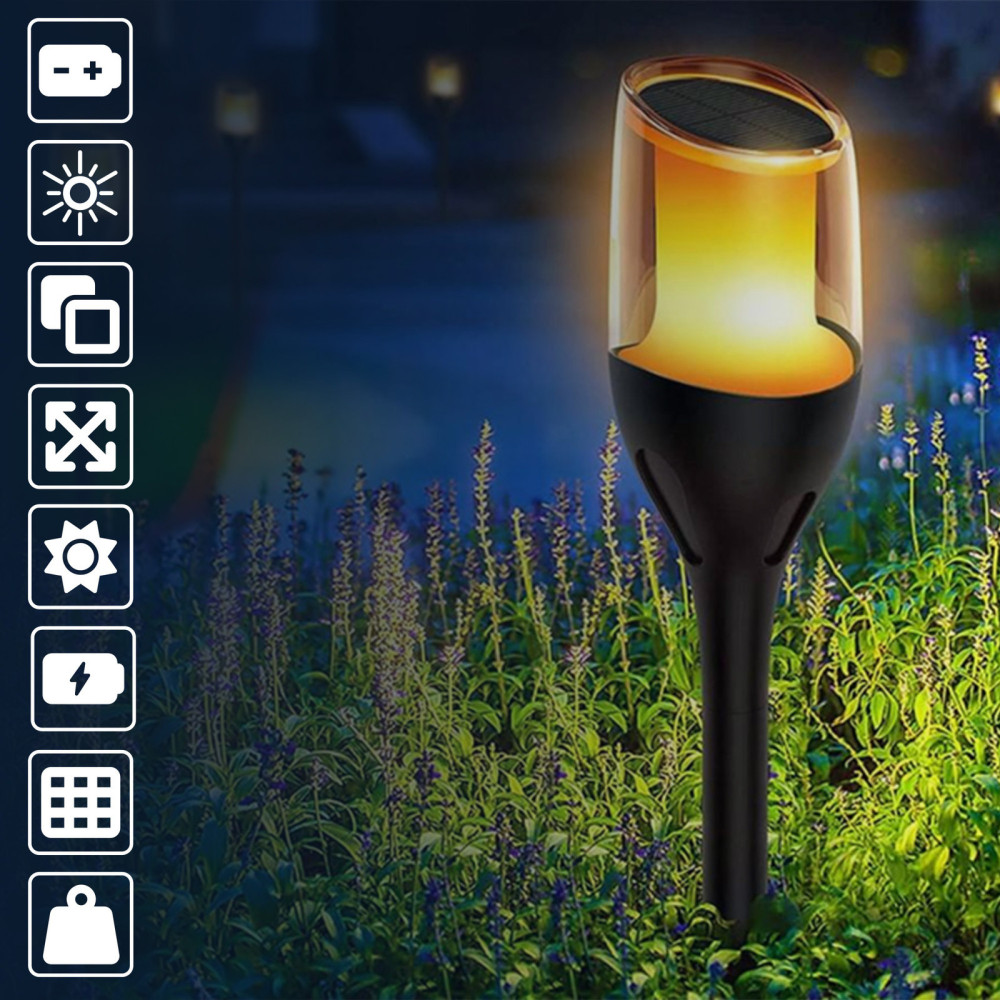 Lampe torche solaire LED Forever Light SUNARI FLS-230 / Noir