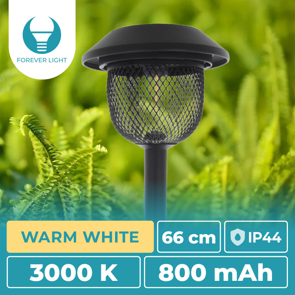 Lanterne solaire LED Forever Light en acier SUNARI FLS-30 noir