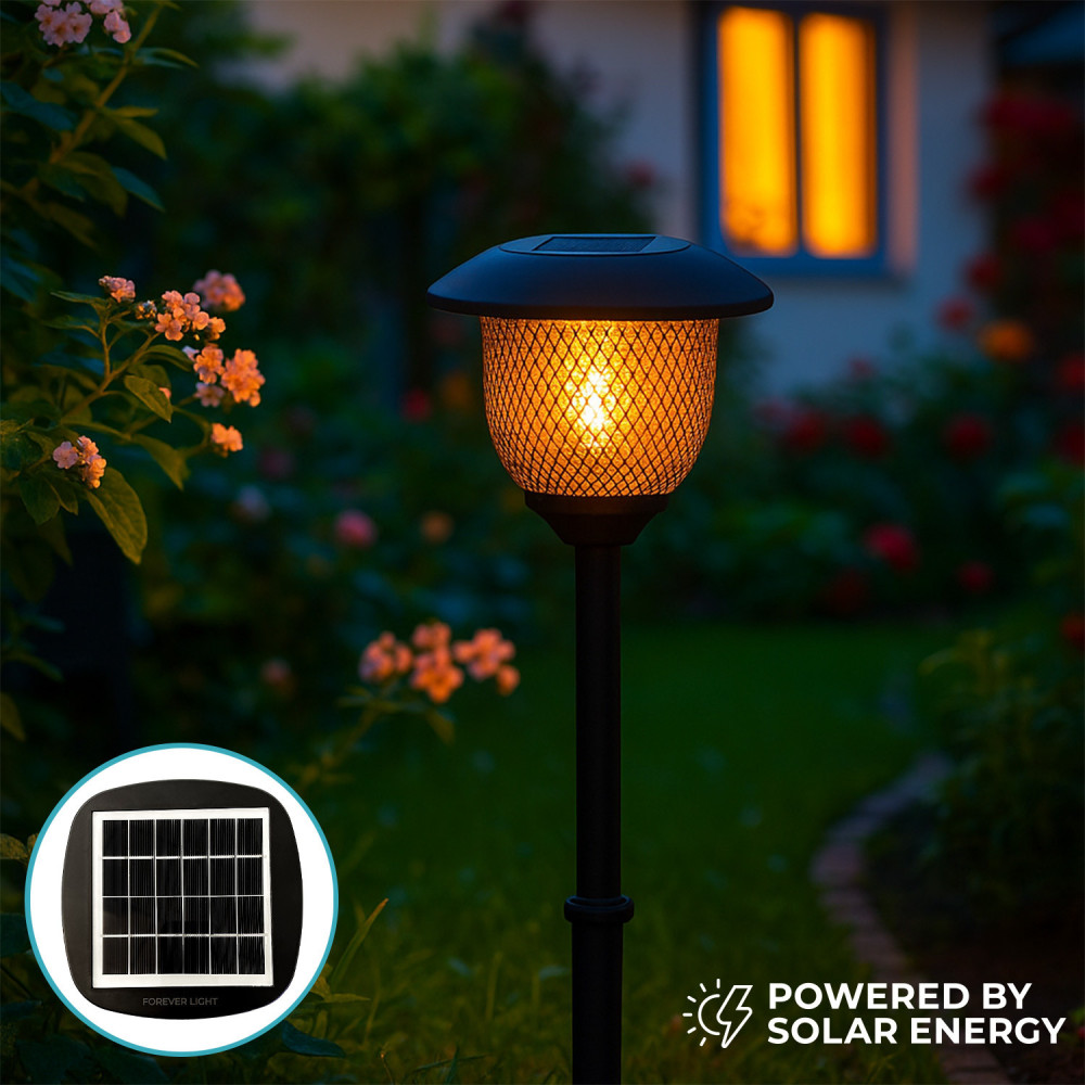 Lanterne solaire LED Forever Light en acier SUNARI FLS-30 noir
