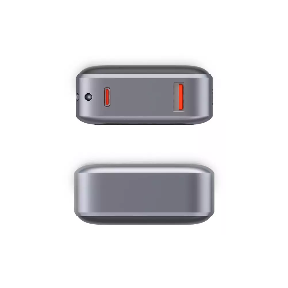 Power Bank KSIX 10 000 mAh, PD 22,5 W, charge rapide / Gris