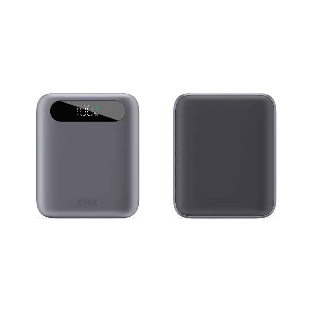 Power Bank KSIX 10 000 mAh, PD 22,5 W, charge rapide / Gris