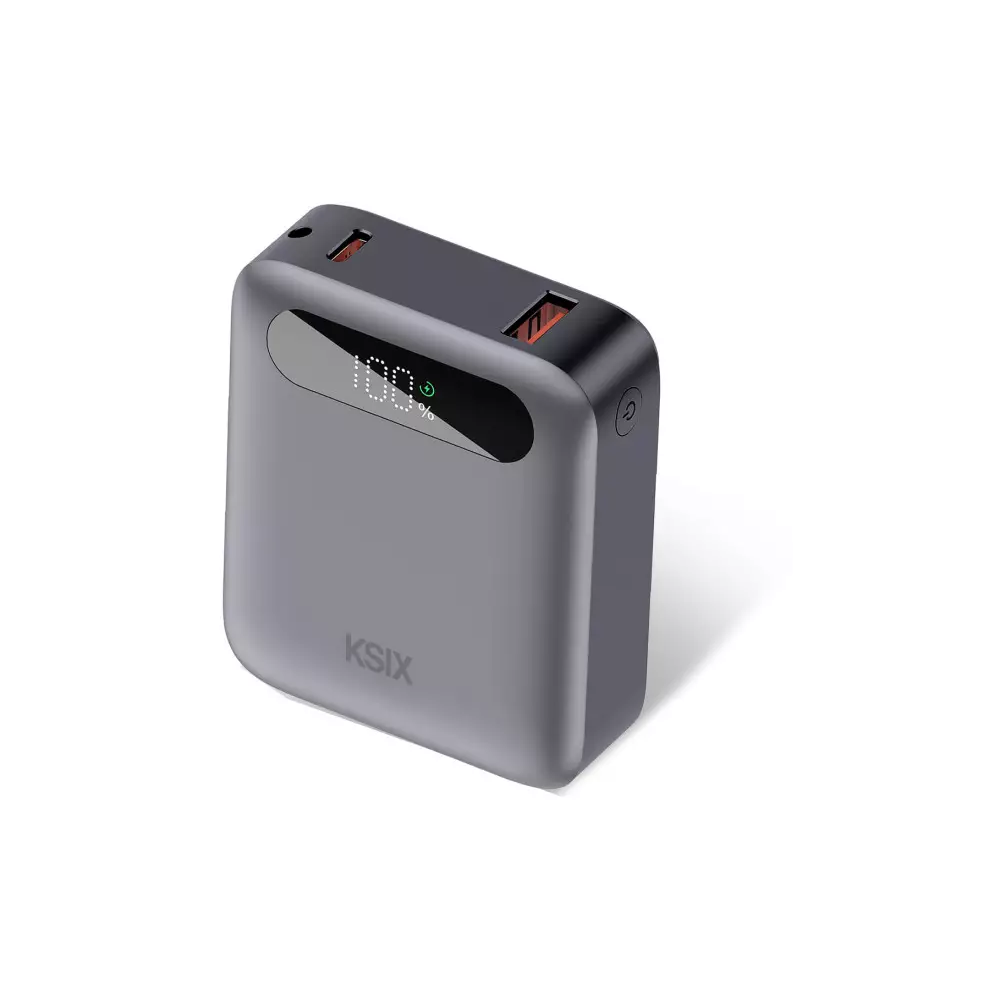 Power Bank KSIX 10 000 mAh, PD 22,5 W, charge rapide / Gris