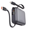 Power Bank KSIX 10 000 mAh, charge rapide 22,5 W, câbles Lightning intégre