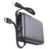 Power Bank KSIX 20 000 mAh, charge rapide PD 22,5 W, câbles USB-C et Lightning
