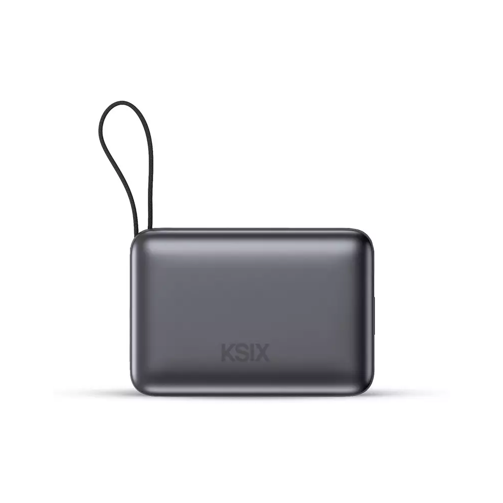Power Bank KSIX 20 000 mAh, charge rapide PD 22,5 W, câbles USB-C et Lightning