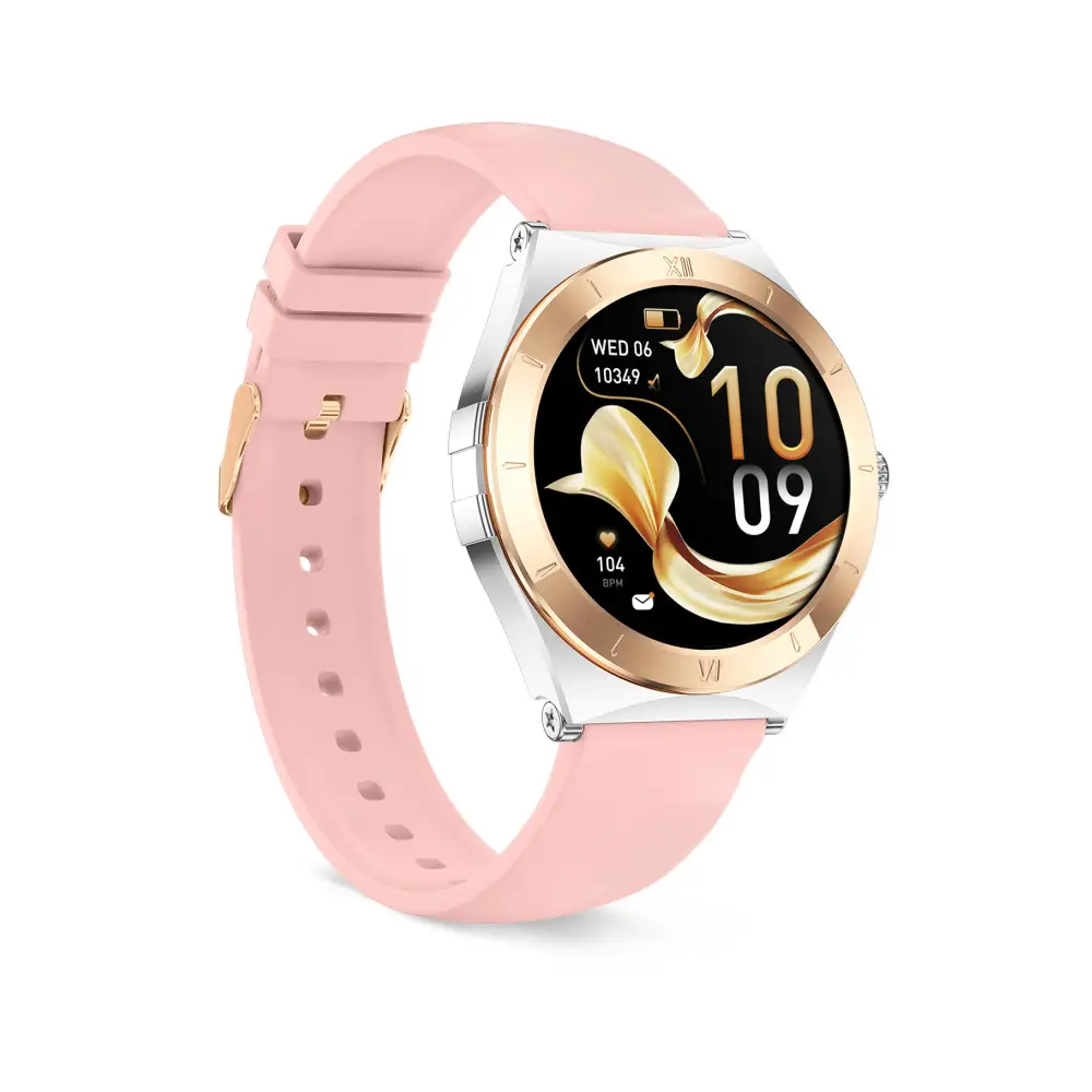 Montre Connectee Ksix Lya Rose & Silver 1,19" / 2 Bracelets (metal + Silicone)