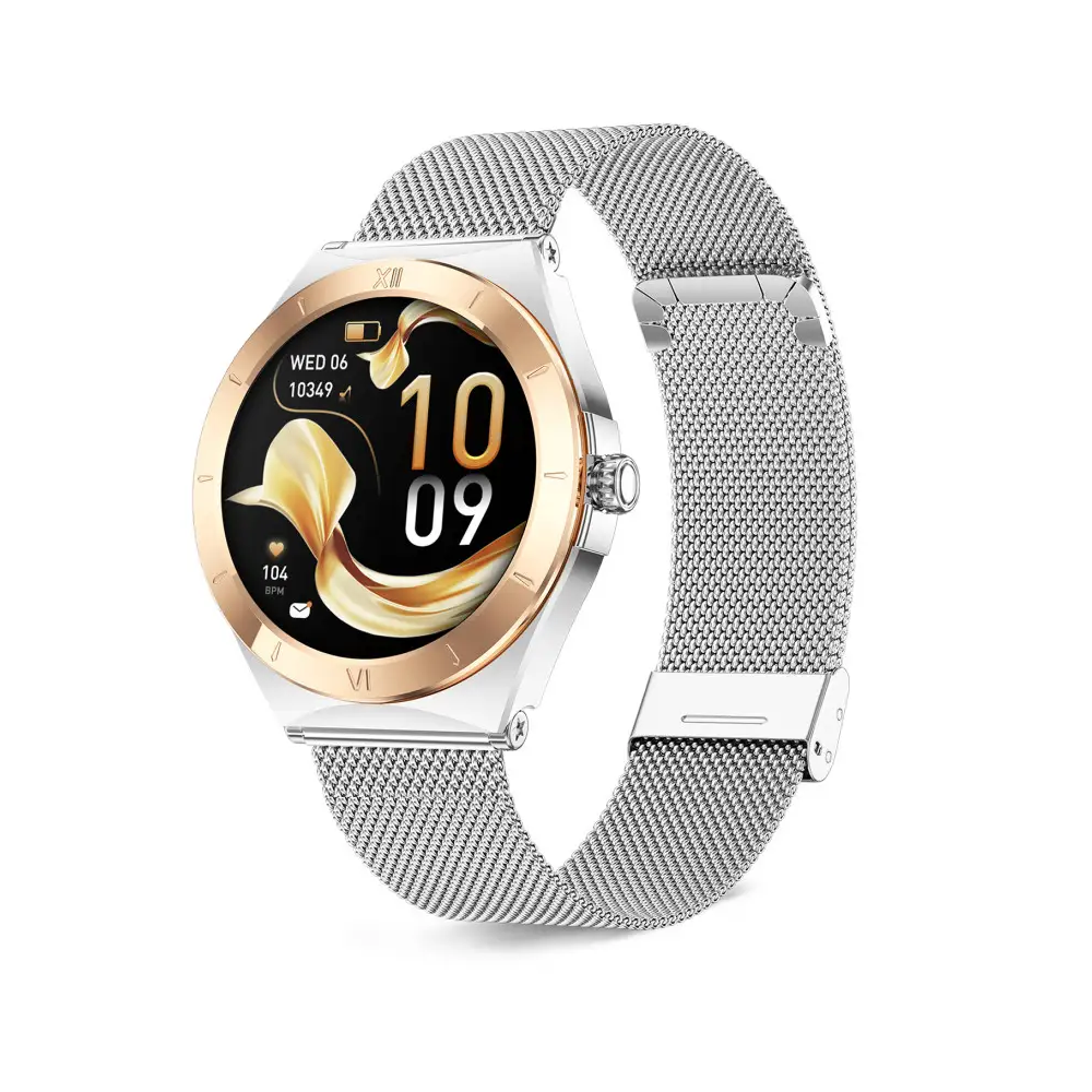 Montre Connectee Ksix Lya Rose & Silver 1,19" / 2 Bracelets (metal + Silicone)