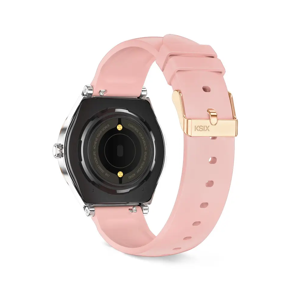 Montre Connectee Ksix Lya Rose & Silver 1,19" / 2 Bracelets (metal + Silicone)