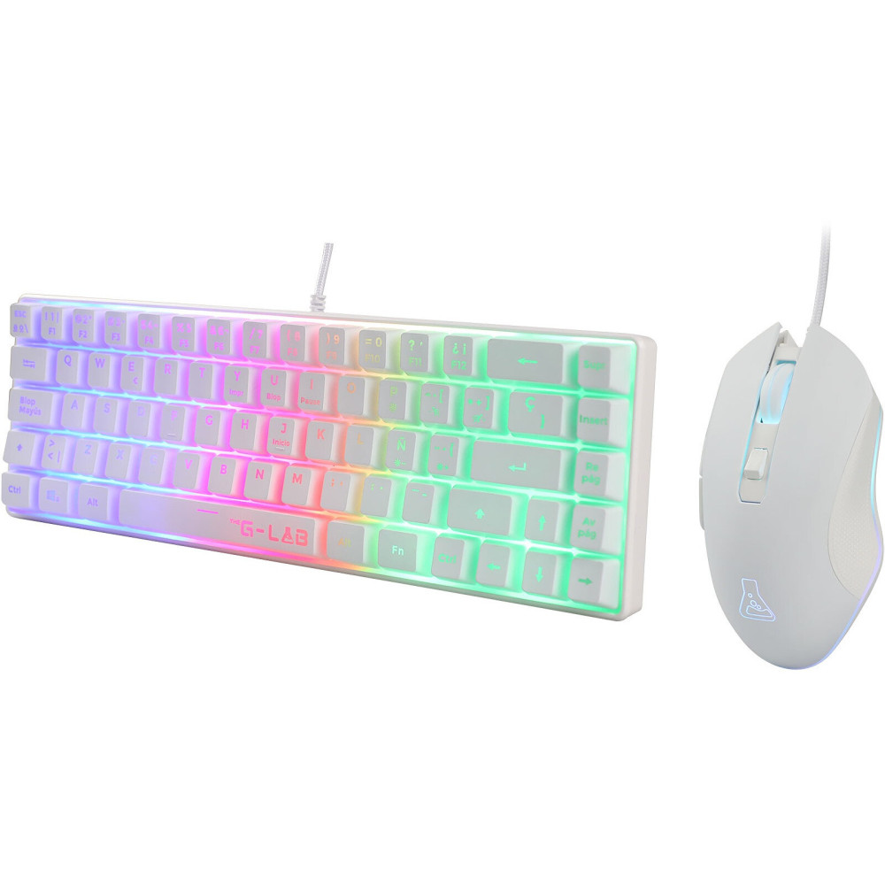 Ensemble Clavier & Souris Gaming THE G-LAB Combo Hydrogen / Blanc