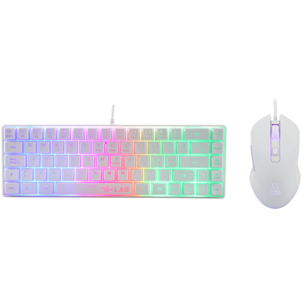 Ensemble Clavier & Souris Gaming THE G-LAB Combo Hydrogen / Blanc