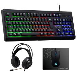COMBO G-LAB 4EN1 CLAV/CASQUE/SOURIS/TAPIS