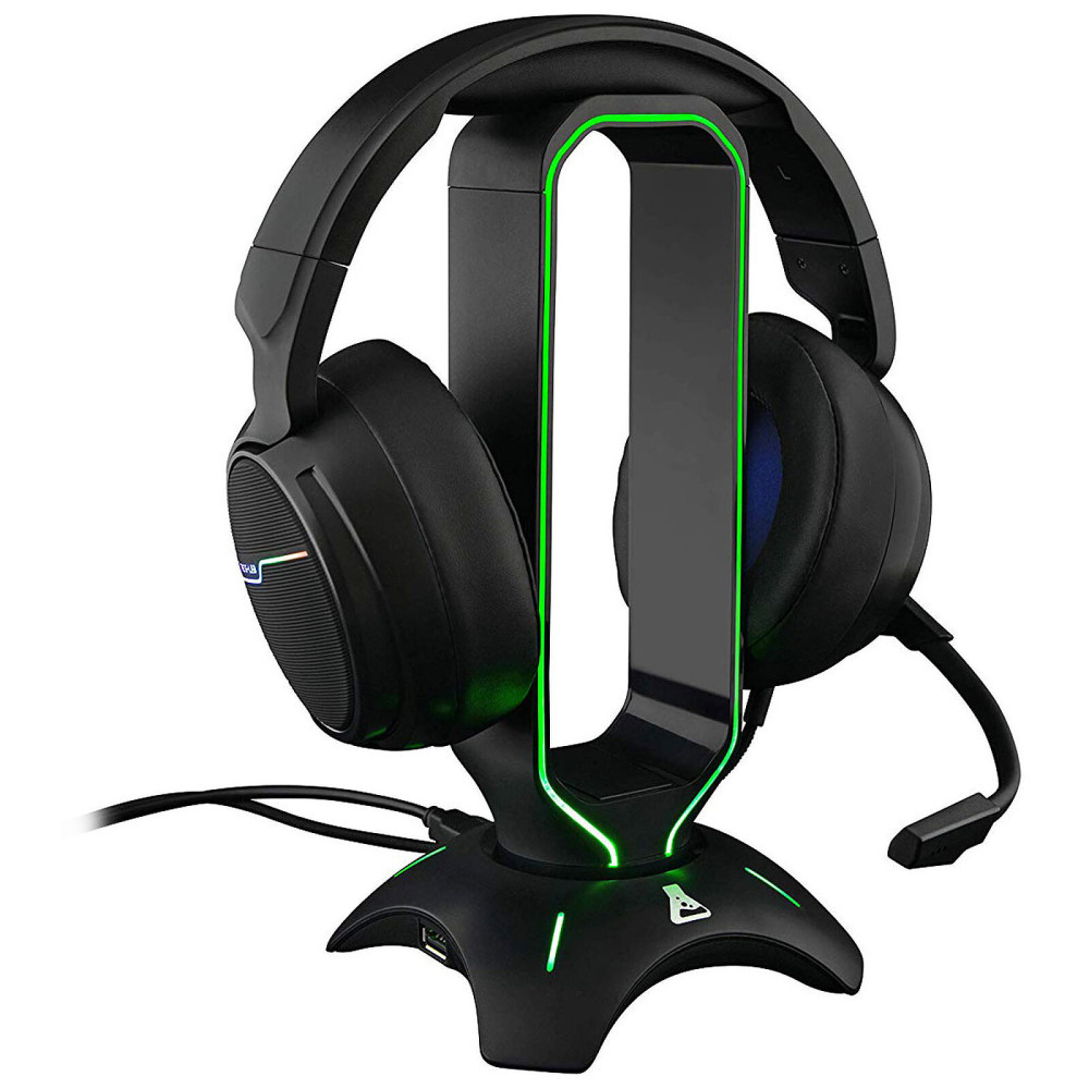SUPPORT CASQUE G-LAB RGB 2USB UB / BLACK