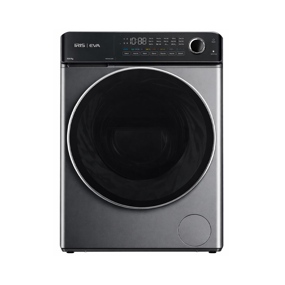 Machine à Laver Automatique IRIS EVA 10.5 KG / DARK SILVER