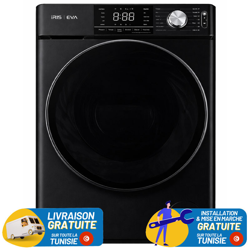 Machine à Laver Automatique IRIS EVA 12 KG / Black