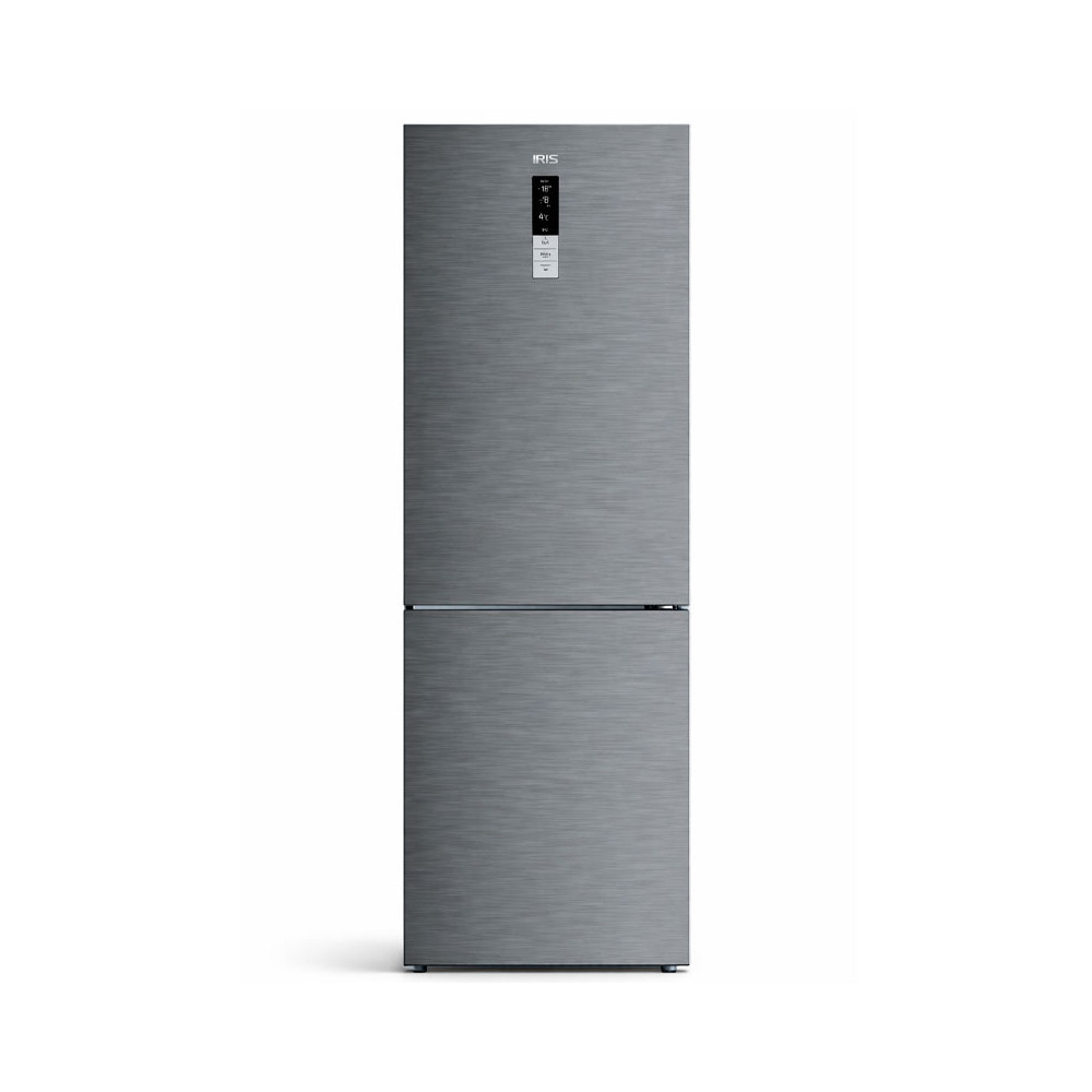 Réfrigérateur IRIS No frost Combiné 317 Litres / inox Avec Afficheur