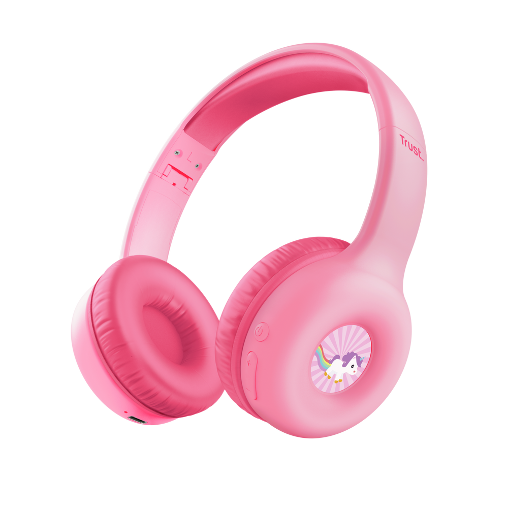 Casque sans fil Bluetooth Trust Nouna Kids / Pink