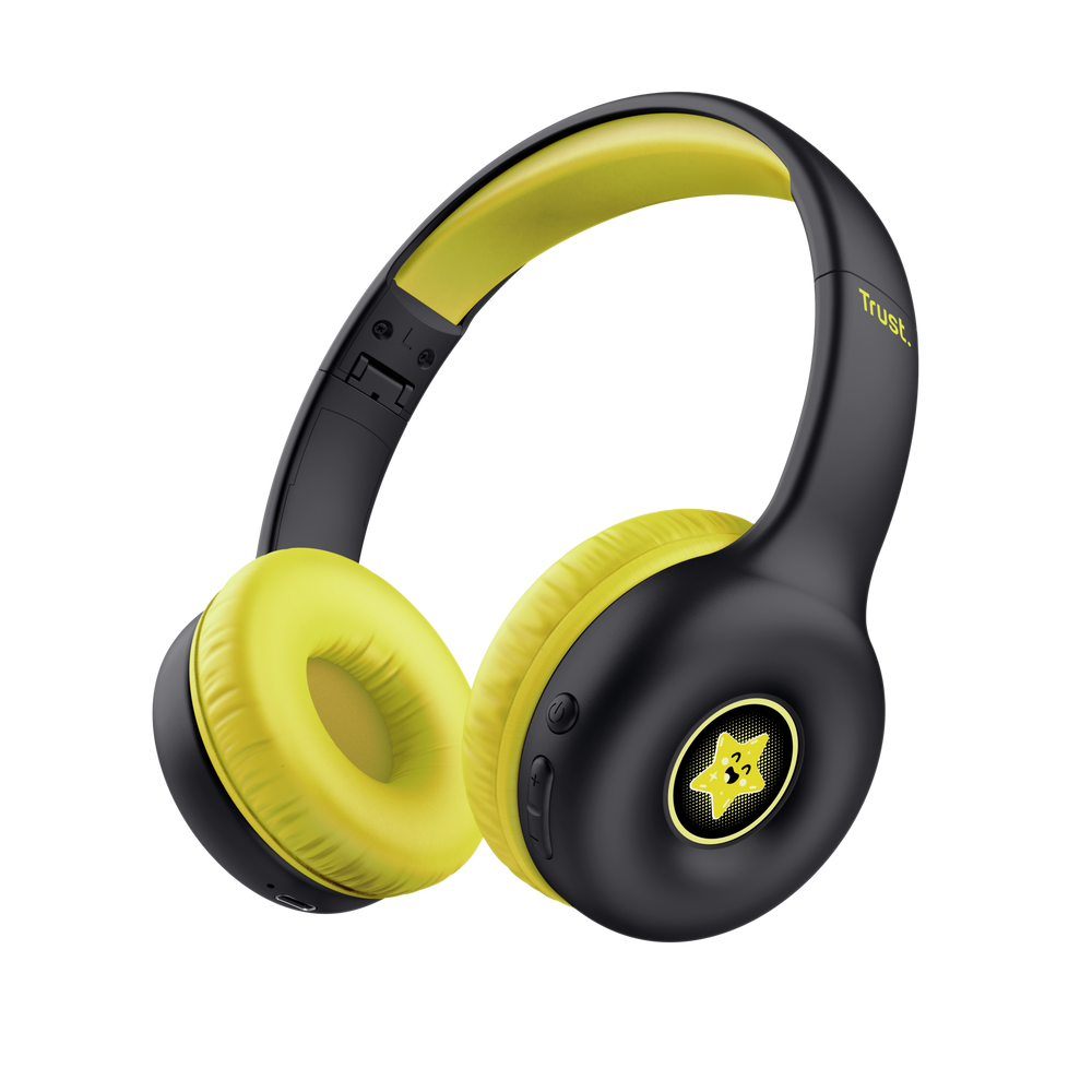 Casque sans fil Bluetooth Trust Nouna Kids / Jaune/Noir