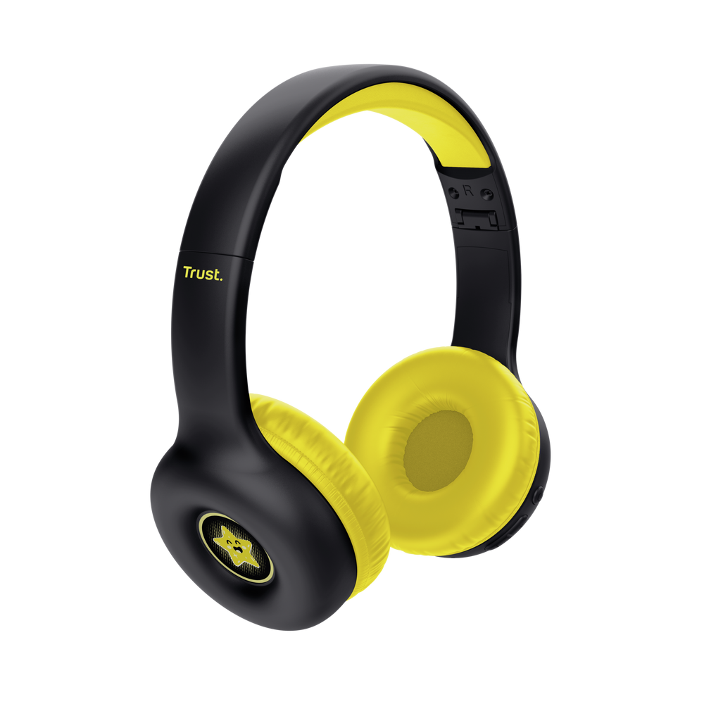 Casque sans fil Bluetooth Trust Nouna Kids / Jaune/Noir