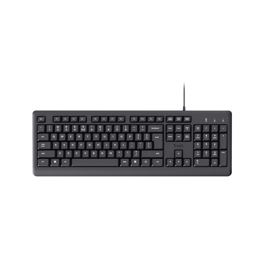 Clavier Filaire TRUST PRIMO AZERTY Français / Noir