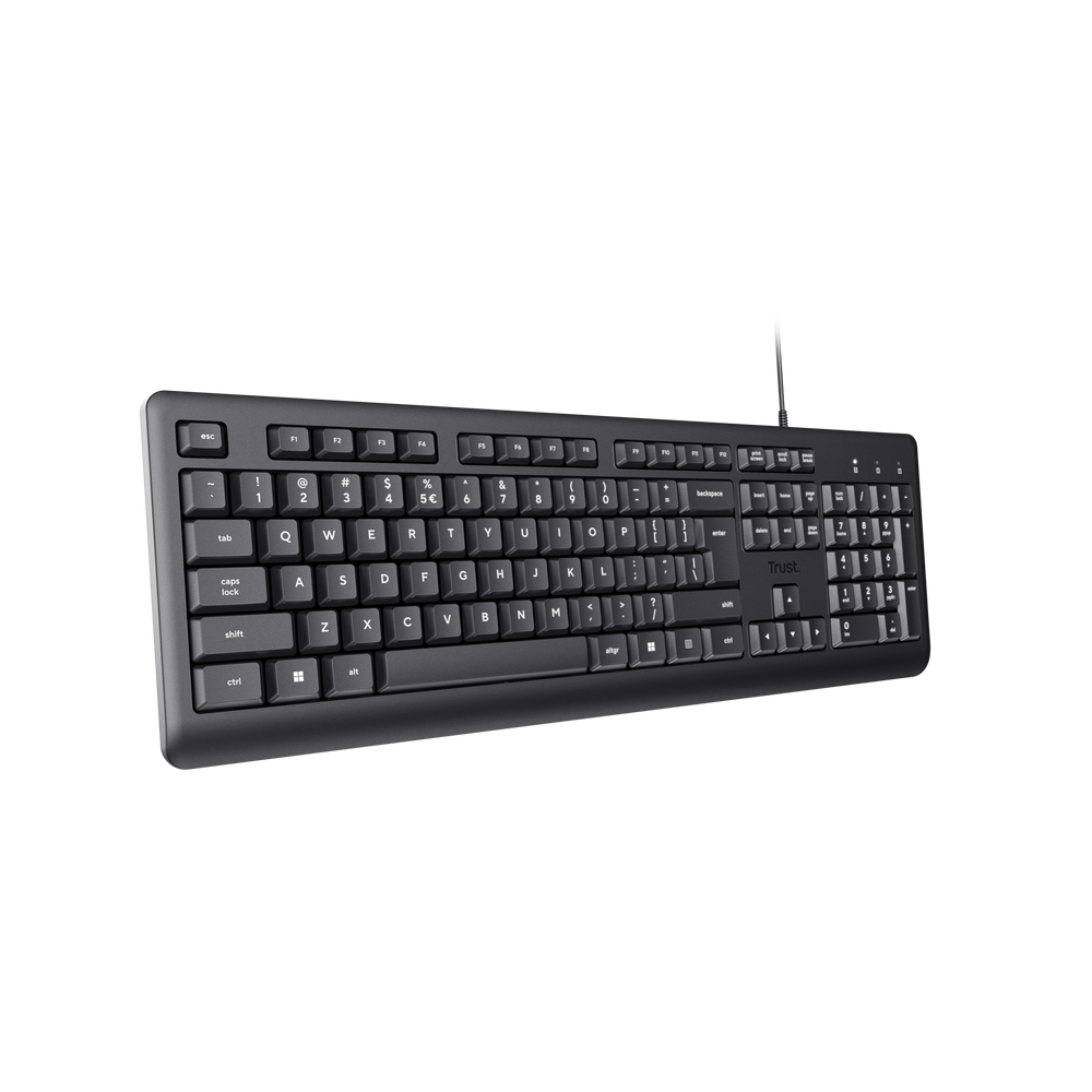 Clavier Filaire TRUST PRIMO AZERTY Français / Noir