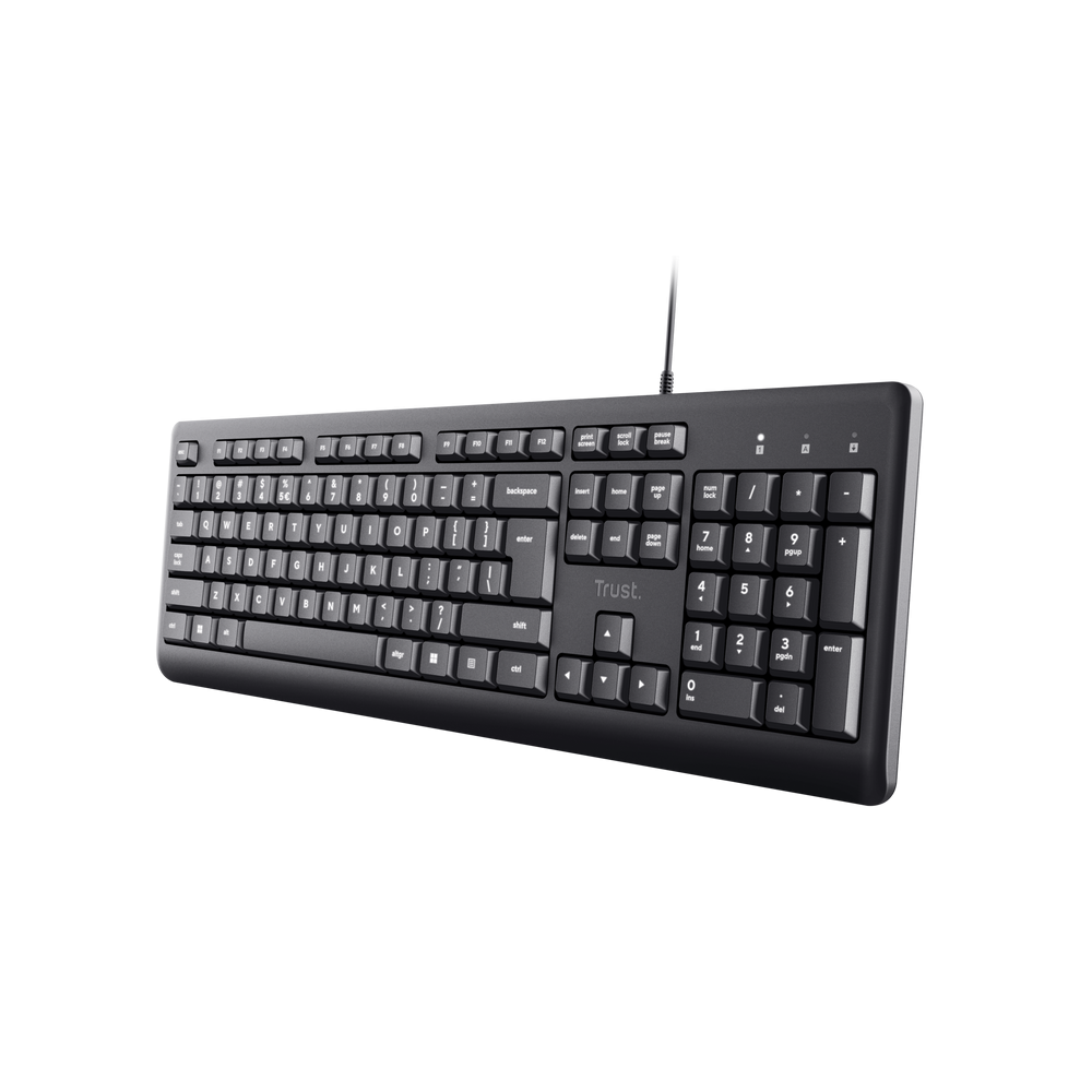 Clavier Filaire TRUST PRIMO AZERTY Français / Noir