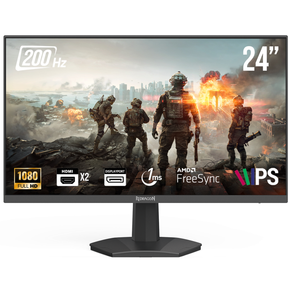 Ecran Gaming Redragon AZUR III 23.8" Full IPS / 200Hz / 1ms / Noir