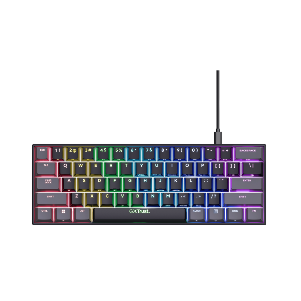 Mini Clavier Gamer Filaire Mécanique TRUST ACIRA GXT867 / Noir