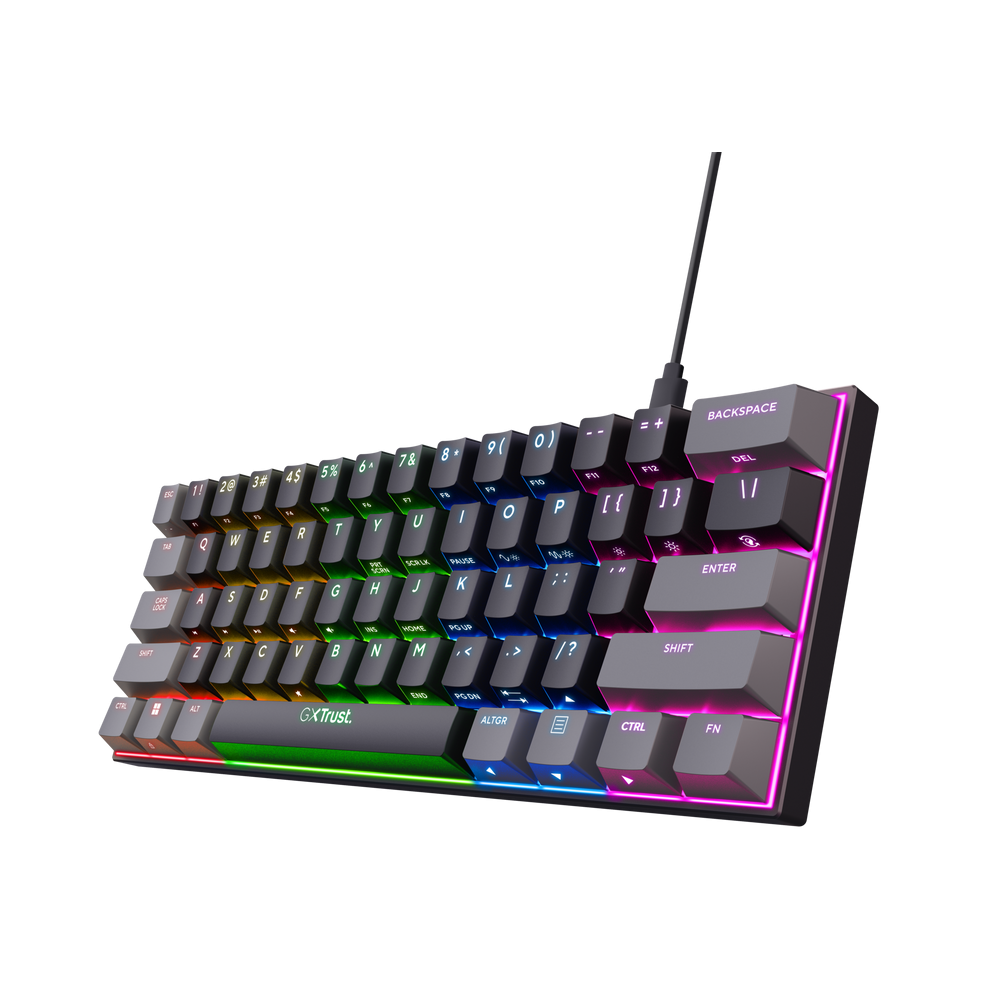 Mini Clavier Gamer Filaire Mécanique TRUST ACIRA GXT867 / Noir