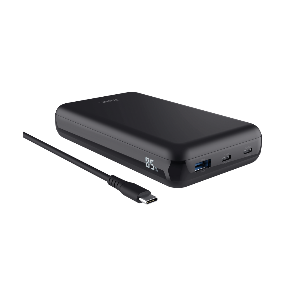 Power Bank TRUST LARO Pour PC 100 W /  Noir
