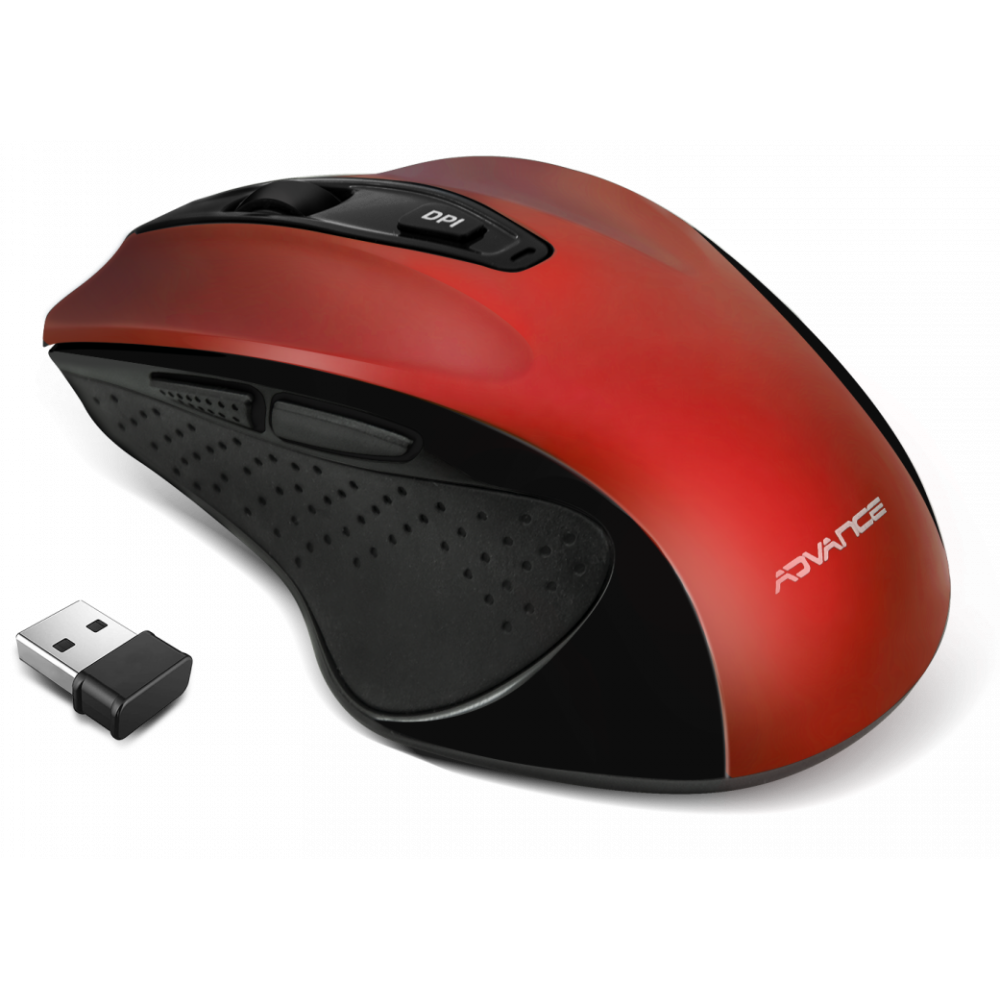 Souris Sans fil ADVANCE S-SHAPE / Rouge