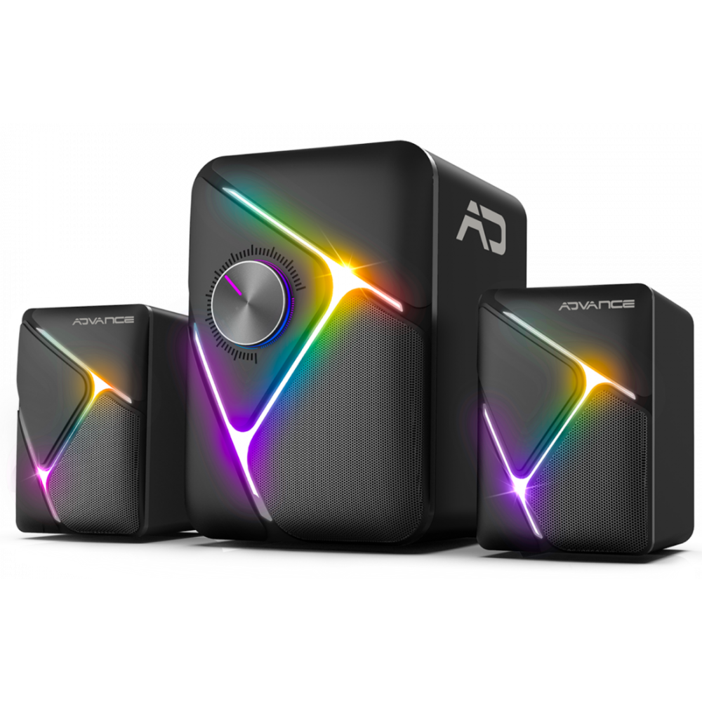 Haut Parleur ADVANCE SOUNDPHONIC 11W RMS 2.1 RGB / Noir