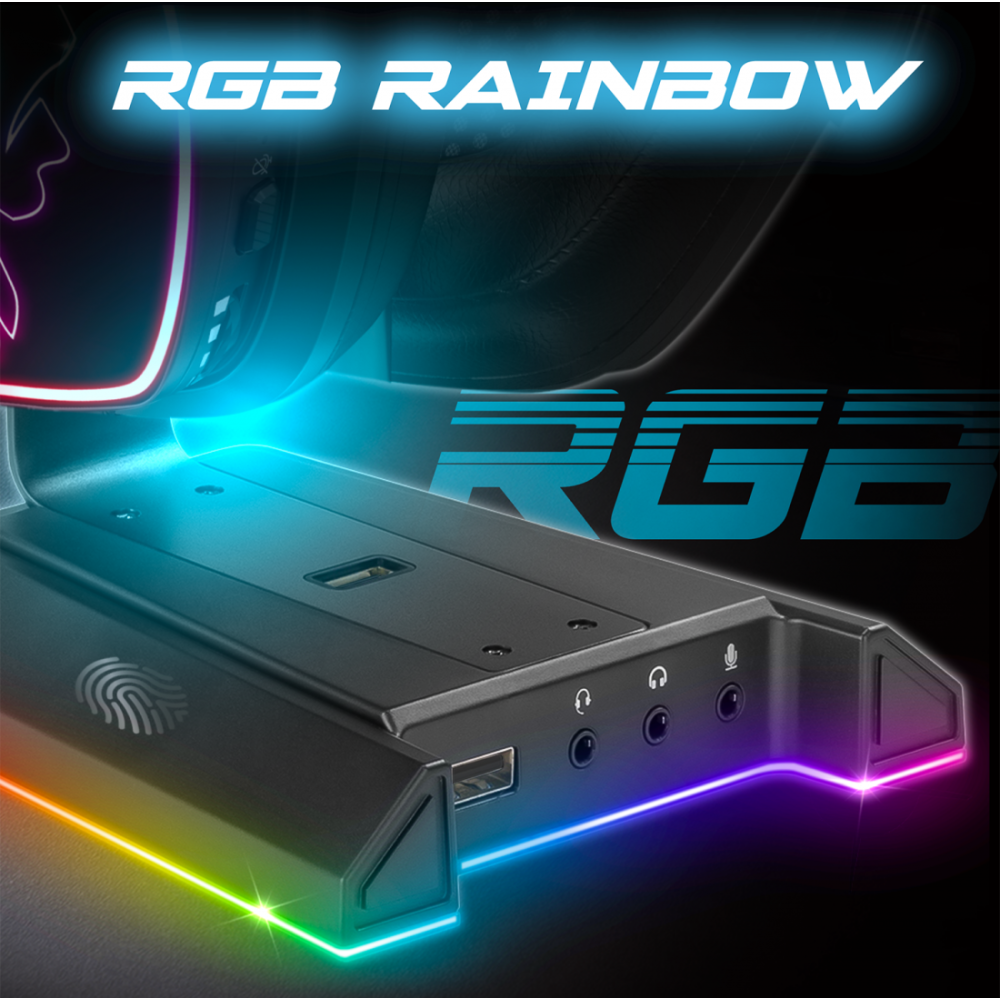 Support de casque SPIRIT OF GAMER STD5 SENTINEL 7.1 RGB / Gris