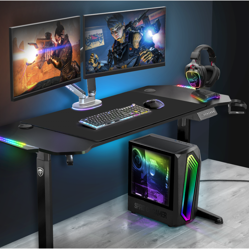 Support de casque SPIRIT OF GAMER STD5 SENTINEL 7.1 RGB / Gris