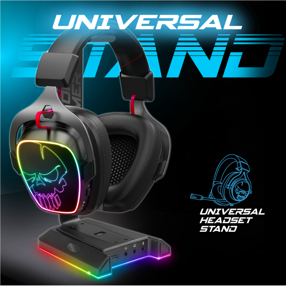 Support de casque SPIRIT OF GAMER STD5 SENTINEL 7.1 RGB / Gris