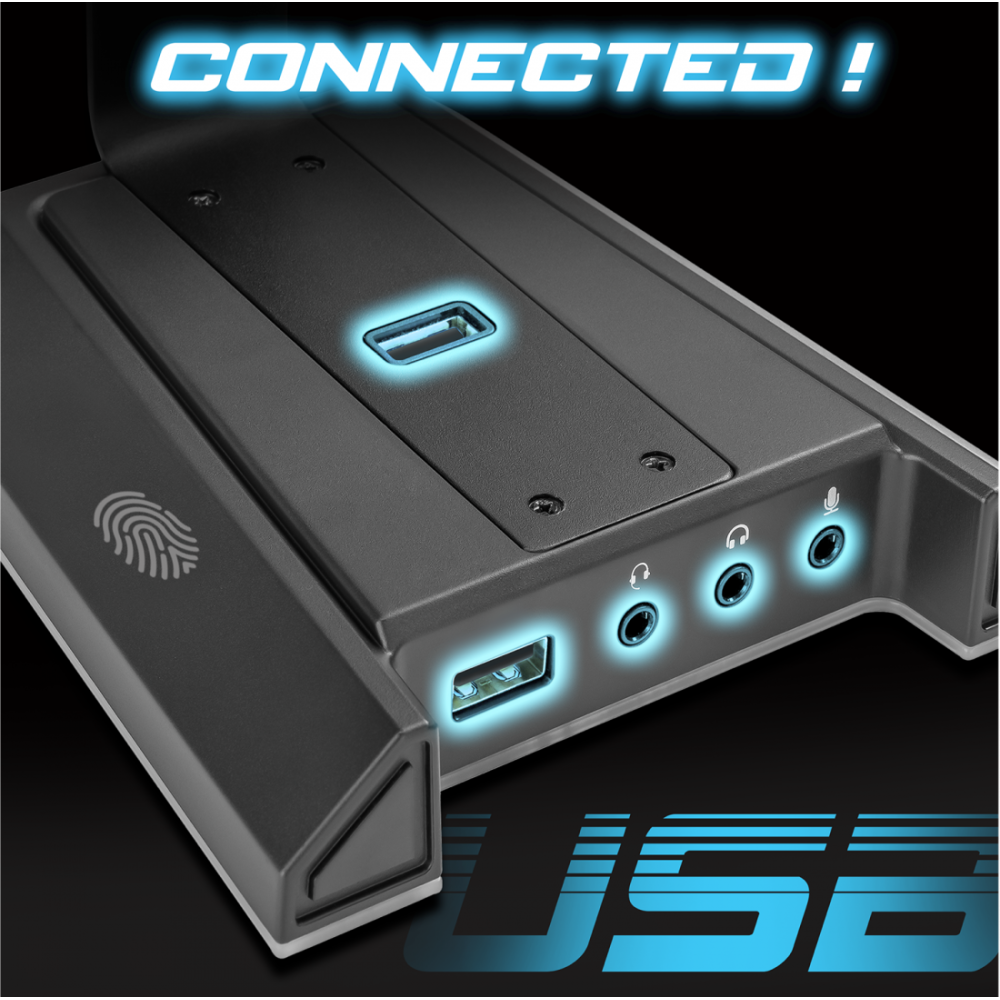 Support de casque SPIRIT OF GAMER STD5 SENTINEL 7.1 RGB / Gris