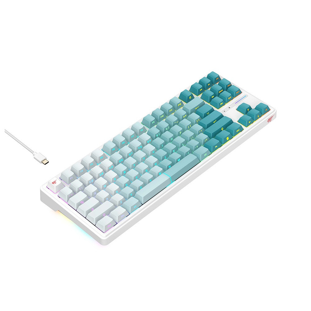 Clavier Gamer Filaire HAVIT KB901L / RGB BACKLIT / Blanc