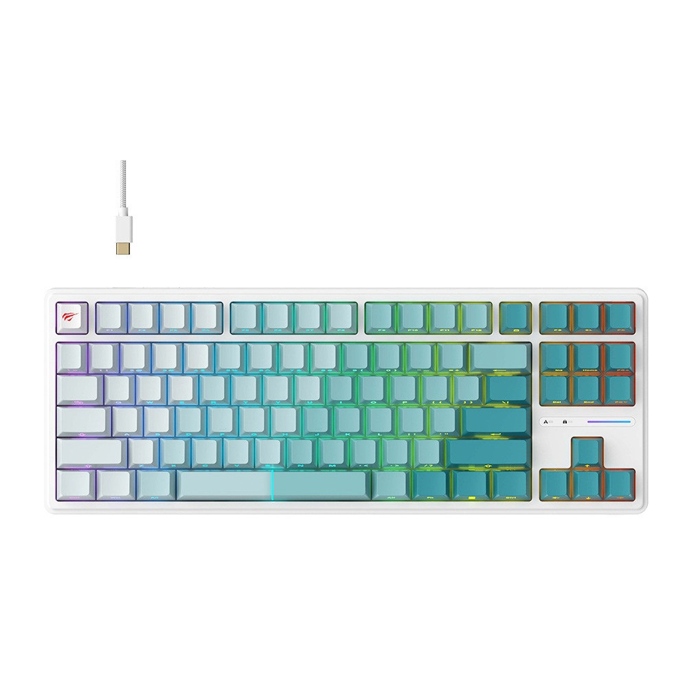 Clavier Gamer Filaire HAVIT KB901L / RGB BACKLIT / Blanc