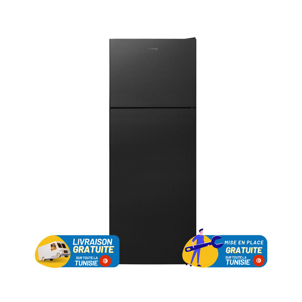 Réfrigérateur FOCUS LESS FROST Double Portes 439 Litres / Dark Silver