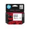 Cartouche D’encre HP 7FP38UE Authentique 654 / Trois Couleurs