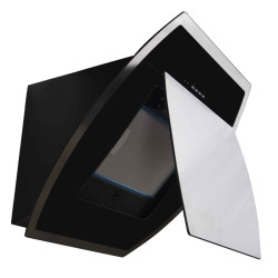 HOTTE INCLINEE MONTBLANC 60CM Inox et Noir / HDI60BLX