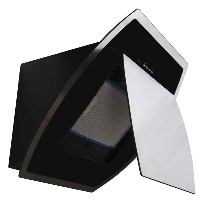 HOTTE INCLINEE MONTBLANC 60CM Inox et Noir / HDI60BLX