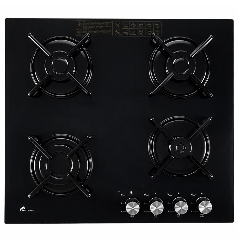 Plaque de cuisson MontBlanc 4 FEUX / 60cm / Noir Vitrée