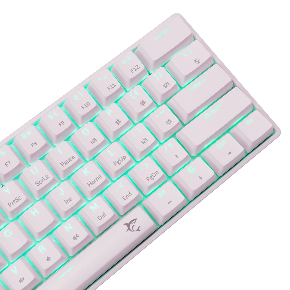 Clavier Gaming Mécanique White Shark GK-004231 SHINOBI-2 / US - BROWN.SW / Blanc