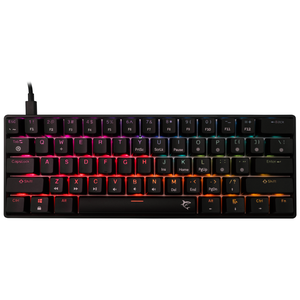 Clavier Gaming Mécanique White Shark GK-004111 SHINOBI-2 / US - RED SW. / Noir