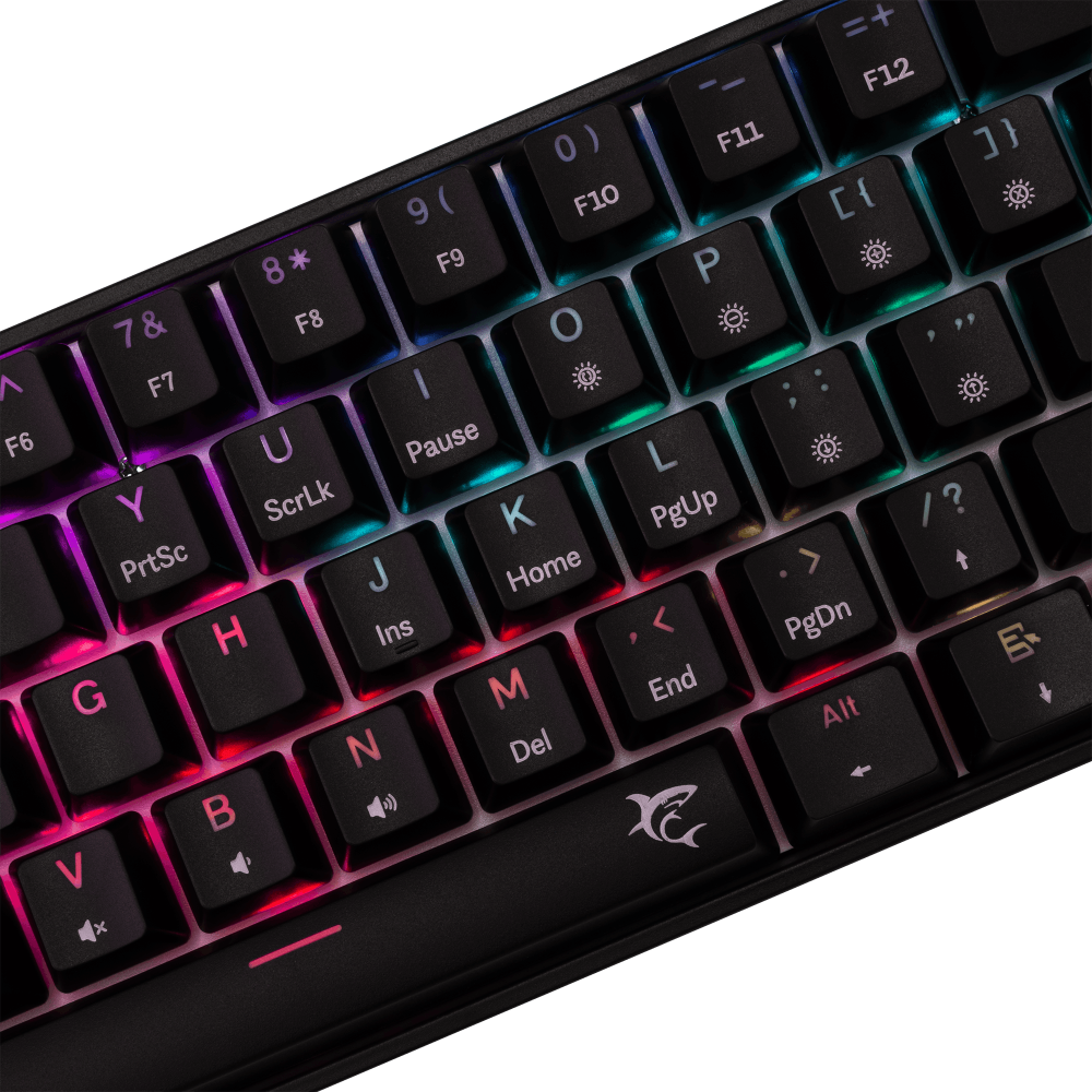 Clavier Gaming Mécanique White Shark GK-004111 SHINOBI-2 / US - RED SW. / Noir