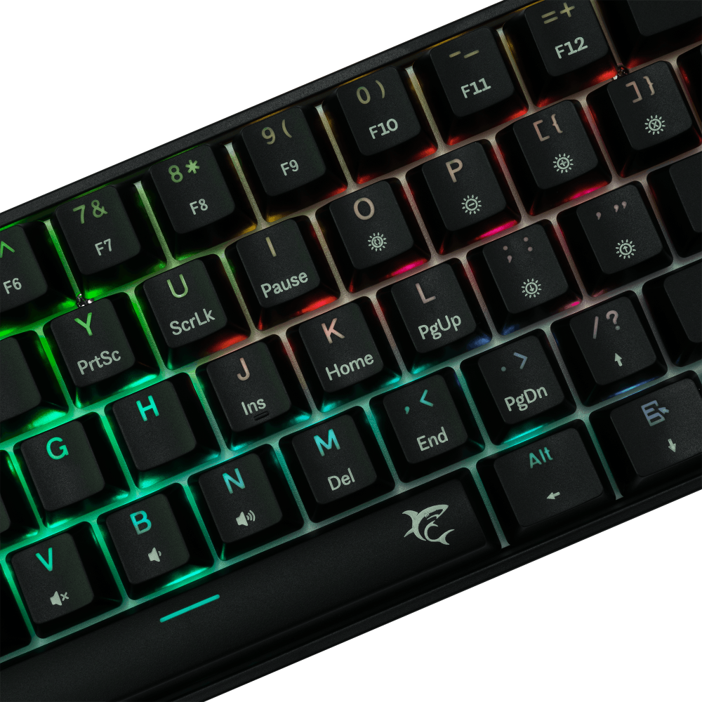 Clavier Gaming Mécanique White Shark GK-004131 SHINOBI-2 / US -  BROWN SW. / Noir