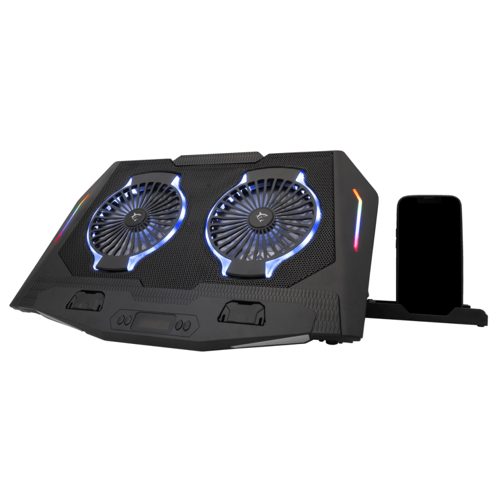 Refroidisseur  Pour PC Portable 17.3'' White Shark ICE SHADOW / RGB / Noir