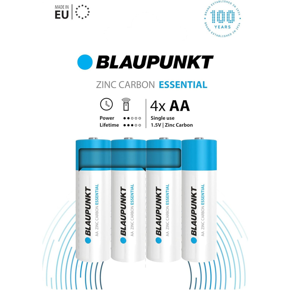 4 PILE BLAUPUNKT ZINC CARBON AA B4